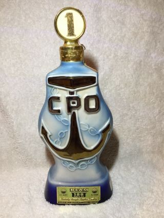 1974 San Diego Navy Chief Cpo Mess Opening Day Jim Beam Decanter