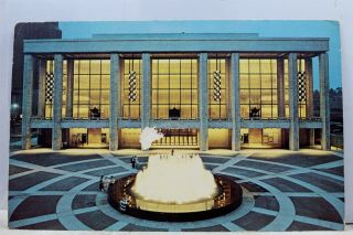 York Ny Nyc Lincoln Center Performing Arts Plaza Fountain Postcard Old View