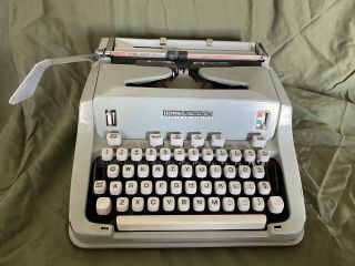 Vintage Paillard Hermes 3000 Portable Typewriter W Case Switzerland Swiss