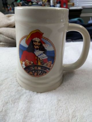 Vintage Captain Morgan Drinking Mug Stein Glass Pirate