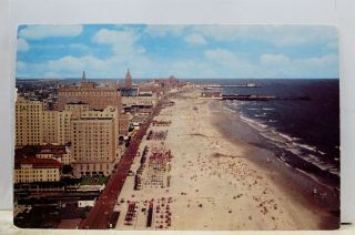Jersey Nj Atlantic City Beach Hotels Postcard Old Vintage Card View Standard