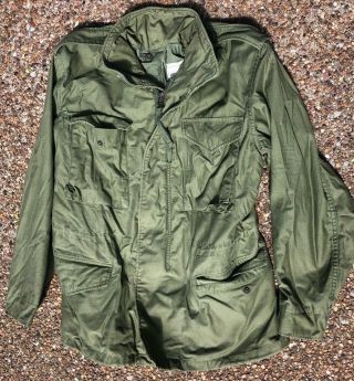 1972 Vintage Vietnam Era M - 65 Us Army Field Coat Jacket Usa Medium Regular Og107