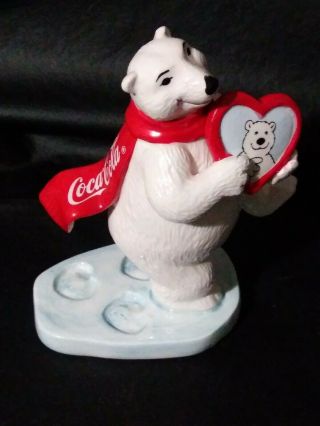 1997 Coca Cola Polar Bear Figurine Always Leaving Footprints.  B35