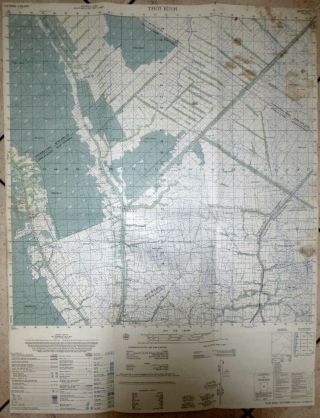 6027 Iv - 1966 Map - Us Navy Seals Pbr Ops - Ussf - Fire Zone - Vietnam War