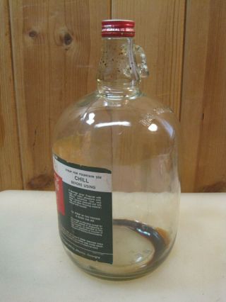 1960 ' s Coca Cola Fountain Syrup One Gallon Glass Jug With Paper Label B2545 2