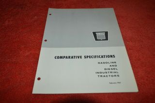 Oliver Industrial Tractor Comparative Specifications Dealer 