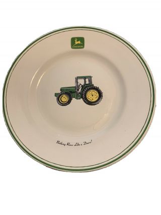 Gibson John Deere Tractor Dinner Plates 11 1/4 "