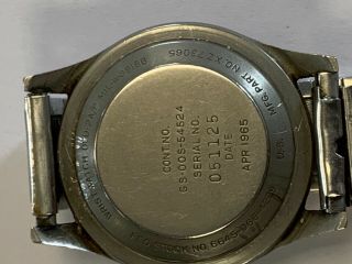 1965 Us Military Wrist Watch Dtu - 2a/p Mil - W - 3818b 24 Hour Dial