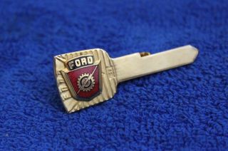 Ford Crest Key Tie Clasp Accessory F100 F150 Ranger F250 Blue Oval Flathead
