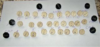 Oliver No.  9 Or 10 Typewriter Keys With All The Screws - Octagon Shape