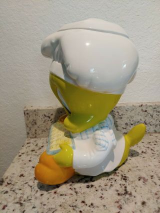 Vintage 1998 Warner Brothers Looney Tunes Tweety Bird Chef Ceramic Cookie Jar 2