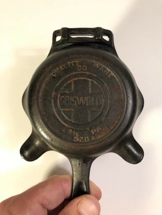 Vintage Griswold Cast Iron 00 Ashtray 570 A W Match Holder Wall Hanger Decor 2