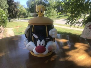 Vinyl Sylvester And Tweety Bird Cookie Jar Warner Bros Looney Tunes
