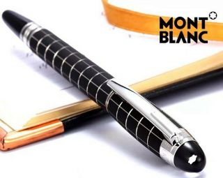 Montblanc Starwalker Series Matte Black Grid 0.  7mm Nib Rollerball Pen No Pen Box
