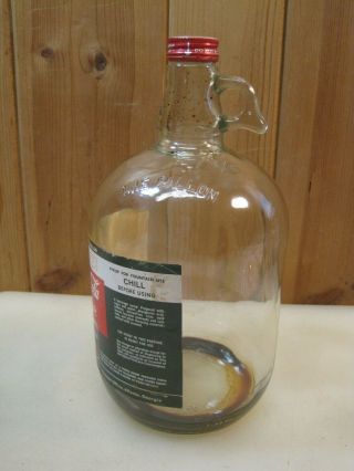 1960 ' s Coca Cola Fountain Syrup One Gallon Glass Jug With Paper Label B2543 2