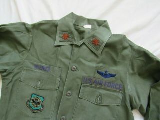 Vtg 1970 Us Air Force Og 107 Fatigue Baker Shirt Id 