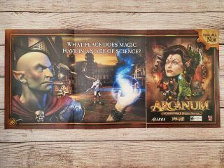 Arcanum: Of Steamworks & Magick Obscura Pc 3 - Page Game Promo Ad Art Print Poster