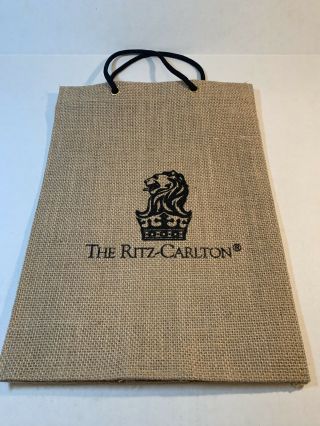 Ritz Carlton Burlap Newspaper Bag