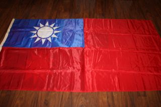 Large Size Cold War Era Flag Of The Repulic Of China/taiwan 80 " By 42 "