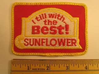 Vintage Hat Cap Patch Sunflower (seed) I Till With The Best [y113a9c]