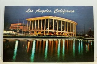 California Ca Los Angeles Music Center Night Postcard Old Vintage Card View Post