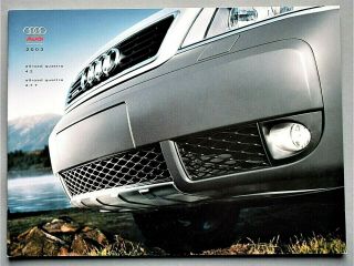 2003 Audi All Road Quattro Brochure 26 Pages 8.  5 " X 11.  5 " 03auqu