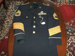 Us Army Dress Blues Uniform Tunic Sgt 1st Class