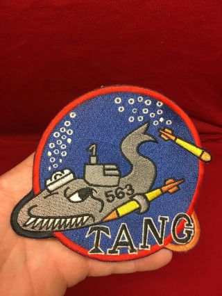 Vtg Vietnam Korean War Usn Navy Submarine Patch Uss Tang 563 Military Lg 5”