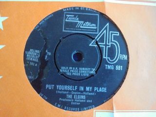 The Elgins - Put Yourself In My Place 1966 Uk 45 Tamla Motown Tmg 551