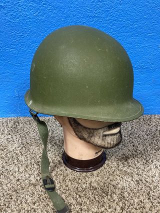 Vietnam Era M1 Steel Helmet With Liner