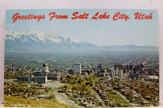 Utah Ut Salt Lake City Wasatch Mountains Greetings Postcard Old Vintage Card Pc