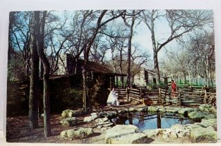 Texas Tx Fort Worth Forest Park Log Cabin Village Postcard Old Vintage Card View