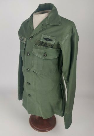 Vietnam US Navy Seal Team 2 OG 107 Long Sleeve Utility Shirt Named 1970 2