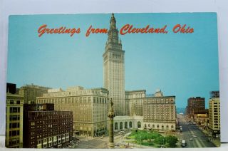 Ohio Oh Cleveland Terminal Group Postcard Old Vintage Card View Standard Post Pc