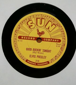 Elvis Presley 78 Rpm Sun Record Good Rockin Tonight 210