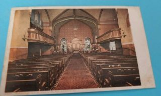 Vintage Color Postcard Interior Old St Paul 