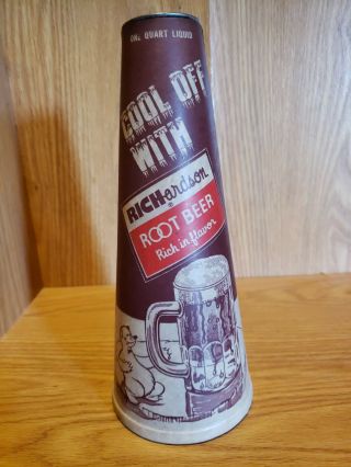 Vintage Richardson Root Beer Syrup Soda Wax Cone