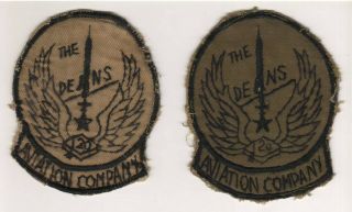 (2) 1960s Us Army Helicopter Pilot’s Theatre Made 120th Aviation Company Patches