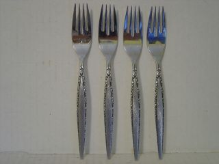 Vintage Set Of Four Oneida Community Stainless Venetia Flatware Dinner Forks