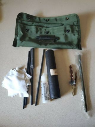 Vintage Vietnam Era M16a1 Rifle Cleaning Kit W/ Combination Tool