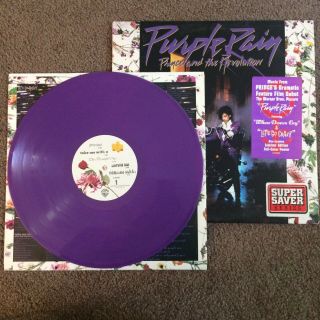 Prince,  Purple Rain,  Purple Vinyl Lp,  Ltd,  W/ Poster,  Sleeve,  1984