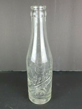Vintage Dr.  Pepper 10 2 4 Clear Glass Coke Soda Ball Jar 6.  5 oz Bottle Muncie IN 2