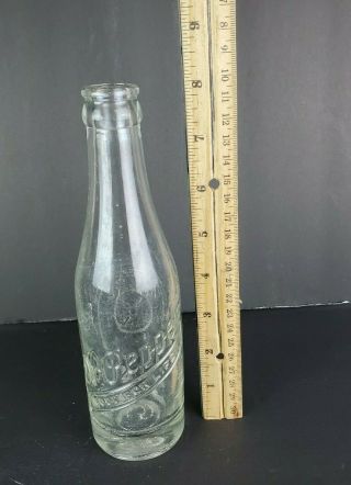 Vintage Dr.  Pepper 10 2 4 Clear Glass Coke Soda Ball Jar 6.  5 oz Bottle Muncie IN 3