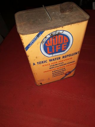 Vintage Wood Life Can 1 Gallon