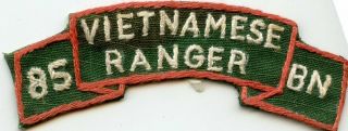 Vn Made Us Advisor To 85th Arvn Ranger Battalion Scroll / Patch