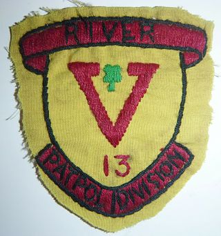 River Patrol Section 13 - Us Navy - Hand Sewn - Recon Patch - Vietnam War - 8648