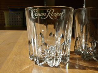 Crown Royal Etched Crystal Tumbler Whiskey Rocks Drinking Glass
