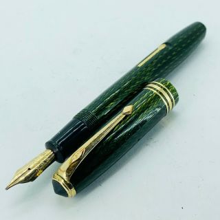 Conway Stewart 58 Fountain Pen - Green Herringbone Parts Pen