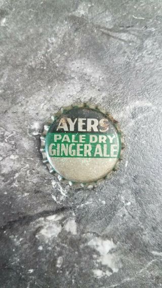 Ayers Pale Dry Ginger Ale Soda Bottle Cap Cork - Lined Conn.