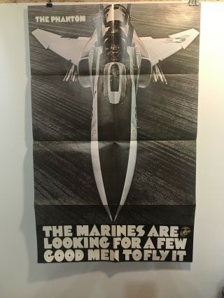 U.  S.  Marine Corps The Phantom Recruiting Poster 1972.  38”x24”